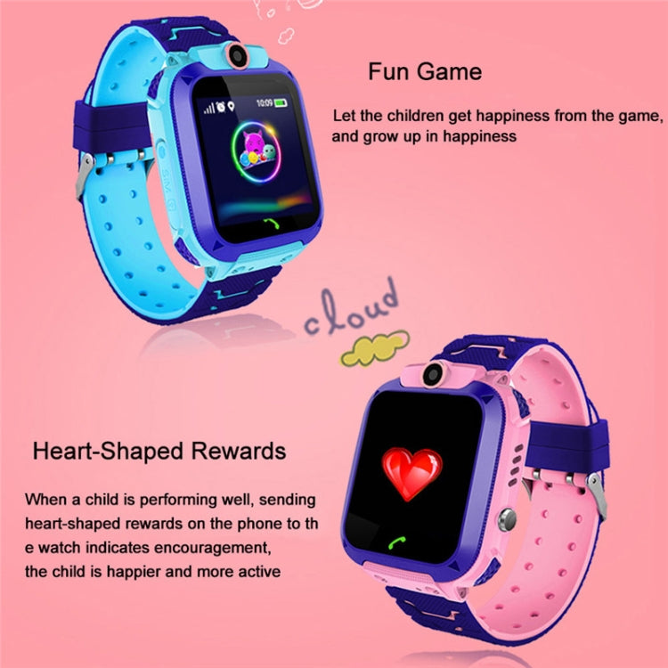 Montre connectée Q12 à écran couleur de 1,44 pouces pour enfants, non étanche, prise en charge du positionnement LBS / numérotation bidirectionnelle / SOS / surveillance vocale / application Setracker