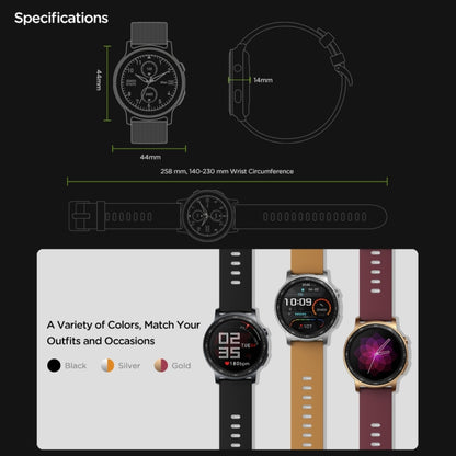 Zeblaze GTR2 1,28 pouces écran tactile couleur Bluetooth 5.0 IP68 montre intelligente étanche, prise en charge du moniteur de sommeil/moniteur de fréquence cardiaque/surveillance de la pression artérielle