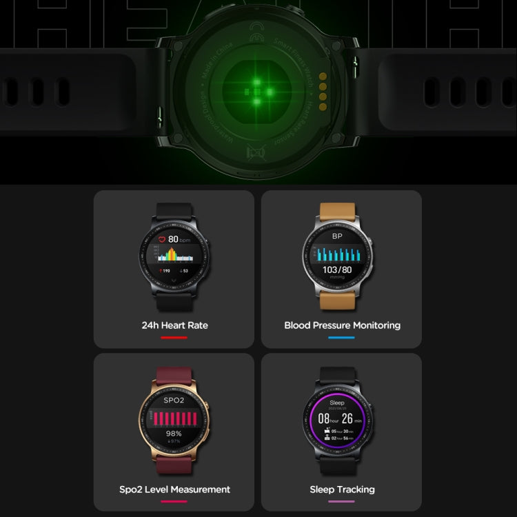 Zeblaze GTR2 1,28 pouces écran tactile couleur Bluetooth 5.0 IP68 montre intelligente étanche, prise en charge du moniteur de sommeil/moniteur de fréquence cardiaque/surveillance de la pression artérielle
