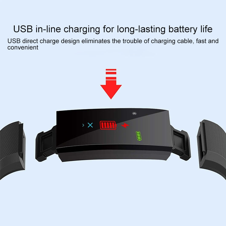 Bracelet intelligent à écran couleur OLED 115Plus de 0,96 pouces, rappel d'appel/surveillance de la fréquence cardiaque/surveillance de la pression artérielle/surveillance du sommeil/rappel de sédentarité