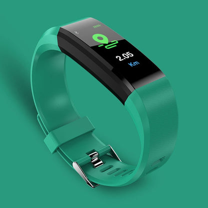 Bracelet intelligent à écran couleur OLED 115Plus de 0,96 pouces, rappel d'appel/surveillance de la fréquence cardiaque/surveillance de la pression artérielle/surveillance du sommeil/rappel de sédentarité