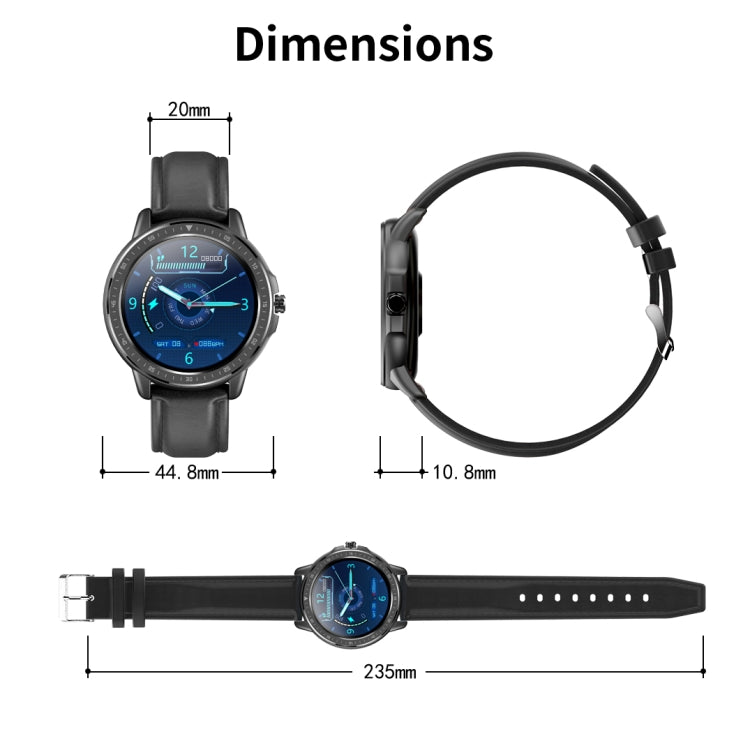 Montre intelligente à écran tactile couleur IPS CF19 de 1,3 pouces, étanche IP67, prise en charge des prévisions météorologiques/moniteur de fréquence cardiaque/moniteur de sommeil/surveillance de la pression artérielle