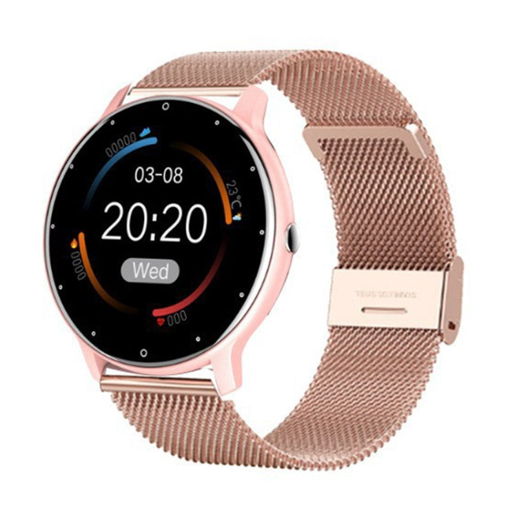 ZL02D 1,28 pouces IP67 Étanche Steel Band Smart Watch Support Surveillance de la Fréquence Cardiaque, Steel Band (Black), Steel Band (Pink), Steel Band (Gold), Steel Band (Blue)
