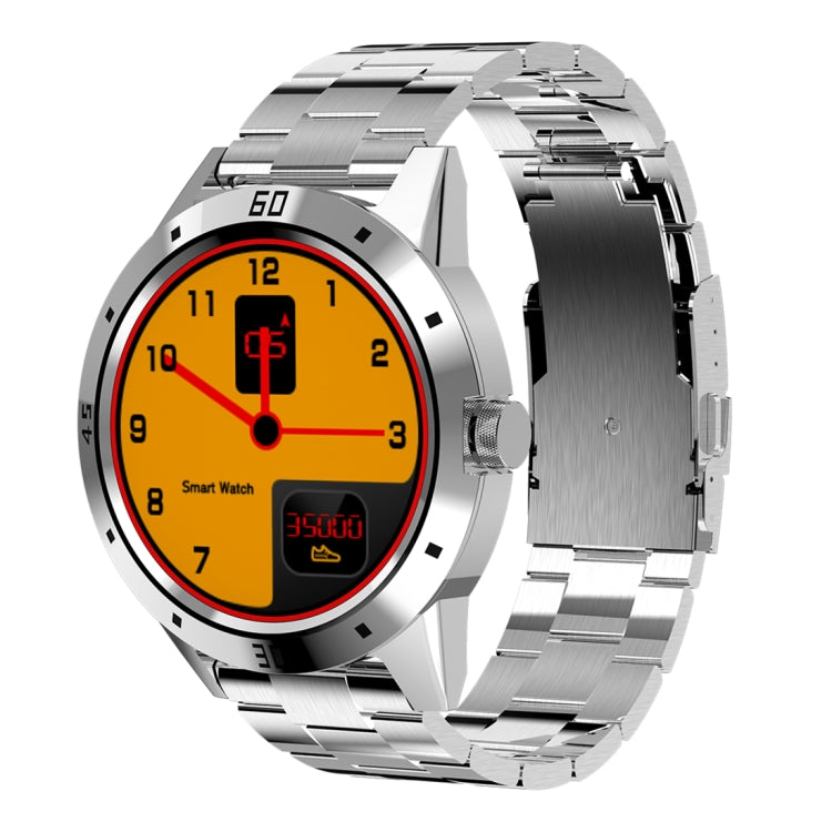 Montre intelligente N6 Écran TFT 1,3 pouces MTK2502C Bluetooth4.0, bracelet de montre en acier inoxydable, moniteur de fréquence cardiaque, podomètre, moniteur de sommeil et rappel de sédentarité, Stainless Steel Watch Strap/Black                      ...