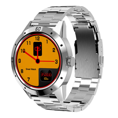 Montre intelligente N6 Écran TFT 1,3 pouces MTK2502C Bluetooth4.0, bracelet de montre en acier inoxydable, moniteur de fréquence cardiaque, podomètre, moniteur de sommeil et rappel de sédentarité, Stainless Steel Watch Strap/Black                      ...