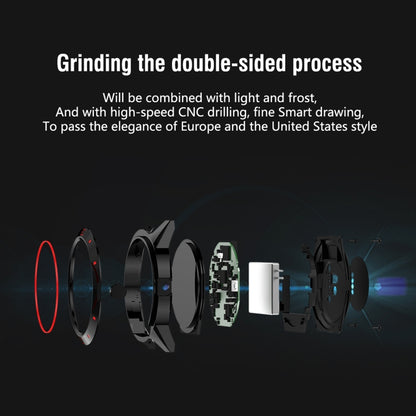 Montre intelligente N6 Écran TFT 1,3 pouces MTK2502C Bluetooth4.0, bracelet de montre en acier inoxydable, moniteur de fréquence cardiaque, podomètre, moniteur de sommeil et rappel de sédentarité, Stainless Steel Watch Strap/Black                      ...
