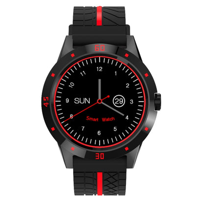 Montre intelligente N6 Écran TFT 1,3 pouces MTK2502C Bluetooth4.0, bracelet de montre en silicone, moniteur de fréquence cardiaque, podomètre, moniteur de sommeil et rappel de sédentarité, Silicone Watch Strap/Red, Silicone Watch Strap/Yellow