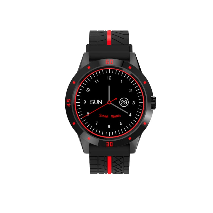 Montre intelligente N6 Écran TFT 1,3 pouces MTK2502C Bluetooth4.0, bracelet de montre en silicone, moniteur de fréquence cardiaque, podomètre, moniteur de sommeil et rappel de sédentarité, Silicone Watch Strap/Red, Silicone Watch Strap/Yellow