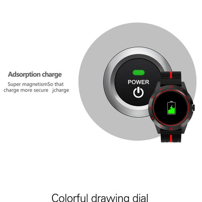 Montre intelligente N6 Écran TFT 1,3 pouces MTK2502C Bluetooth4.0, bracelet de montre en silicone, moniteur de fréquence cardiaque, podomètre, moniteur de sommeil et rappel de sédentarité, Silicone Watch Strap/Red, Silicone Watch Strap/Yellow