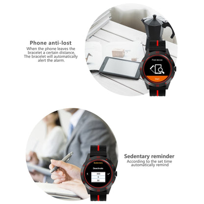 Montre intelligente N6 Écran TFT 1,3 pouces MTK2502C Bluetooth4.0, bracelet de montre en silicone, moniteur de fréquence cardiaque, podomètre, moniteur de sommeil et rappel de sédentarité, Silicone Watch Strap/Red, Silicone Watch Strap/Yellow