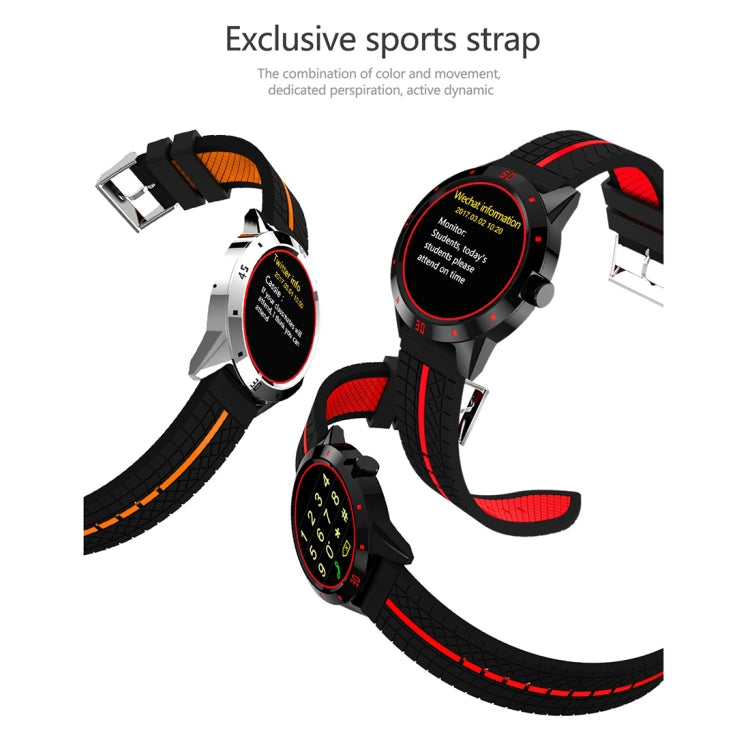 Montre intelligente N6 Écran TFT 1,3 pouces MTK2502C Bluetooth4.0, bracelet de montre en silicone, moniteur de fréquence cardiaque, podomètre, moniteur de sommeil et rappel de sédentarité, Silicone Watch Strap/Red, Silicone Watch Strap/Yellow