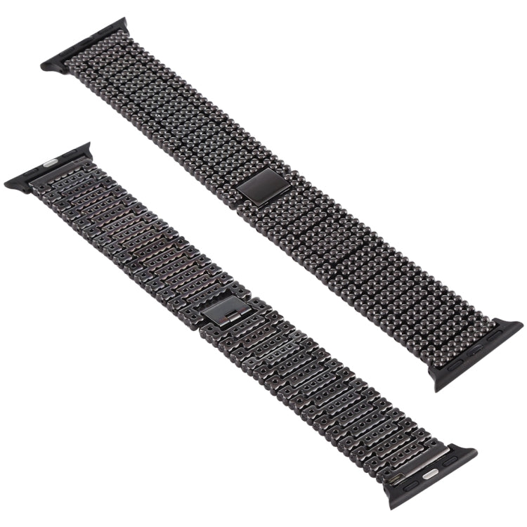 Pour Apple Watch Series 7 41mm / 6 & SE & 5 & 4 40mm / 3 & 2 & 1 38mm neuf perles bracelet en acier inoxydable bracelet de montre, For Apple Watch Series 7 41mm / 6 & SE & 5 & 4 40mm / 3 & 2 & 1 38mm