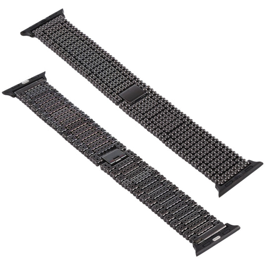 Pour Apple Watch Series 7 41mm / 6 & SE & 5 & 4 40mm / 3 & 2 & 1 38mm neuf perles bracelet en acier inoxydable bracelet de montre, For Apple Watch Series 7 41mm / 6 & SE & 5 & 4 40mm / 3 & 2 & 1 38mm