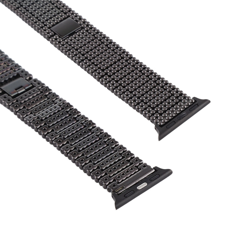 Pour Apple Watch Series 7 41mm / 6 & SE & 5 & 4 40mm / 3 & 2 & 1 38mm neuf perles bracelet en acier inoxydable bracelet de montre, For Apple Watch Series 7 41mm / 6 & SE & 5 & 4 40mm / 3 & 2 & 1 38mm