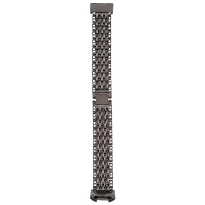 Pour Fitbit Charge 3 Bracelet de montre en acier inoxydable serti de diamants