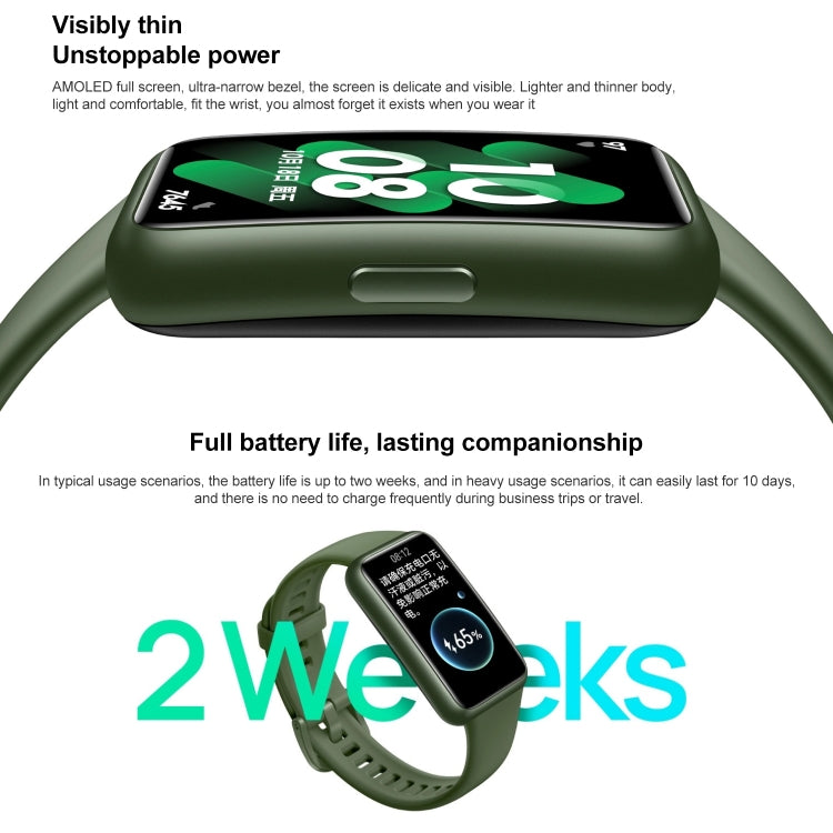 Édition standard d'origine HUAWEI Band 7, montre intelligente à écran AMOLED de 1,47 pouces, prise en charge de la surveillance de l'oxygène dans le sang / autonomie de 14 jours, Standard / Black, Standard / Pink, Standard / Green