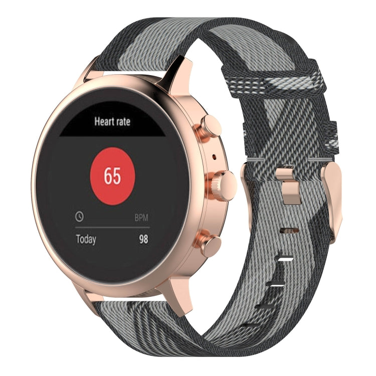 Bracelet de montre en Nylon tissé à rayures de 18mm, pour Sport féminin fossile/Charte HR/Gen 4 Q Venture HR