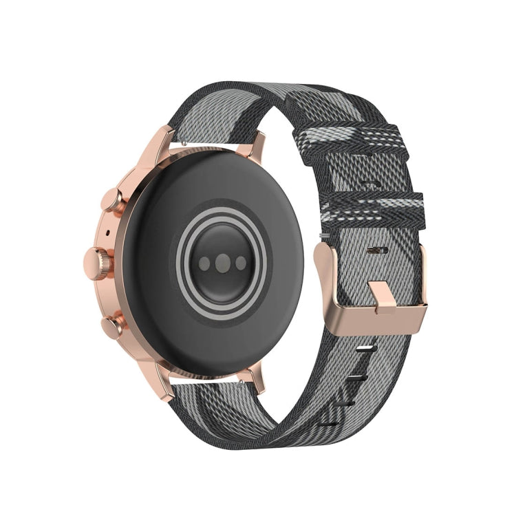 Bracelet de montre en Nylon tissé à rayures de 18mm, pour Sport féminin fossile/Charte HR/Gen 4 Q Venture HR