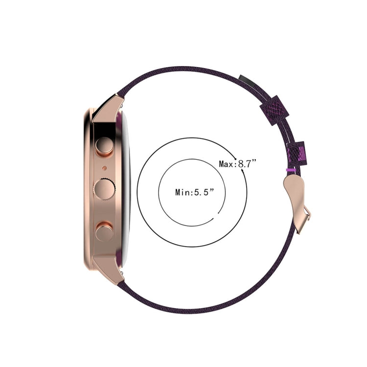 Bracelet de montre en Nylon tissé à rayures de 18mm, pour Sport féminin fossile/Charte HR/Gen 4 Q Venture HR