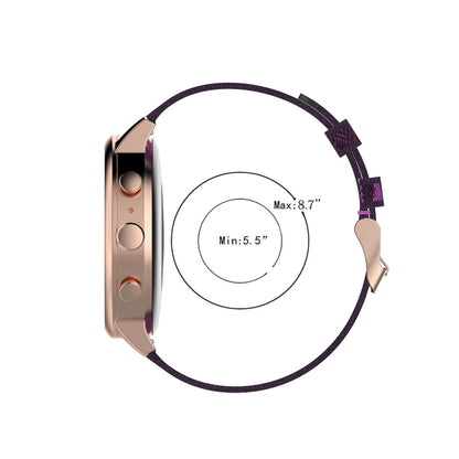 Bracelet de montre en Nylon tissé à rayures de 18mm, pour Sport féminin fossile/Charte HR/Gen 4 Q Venture HR