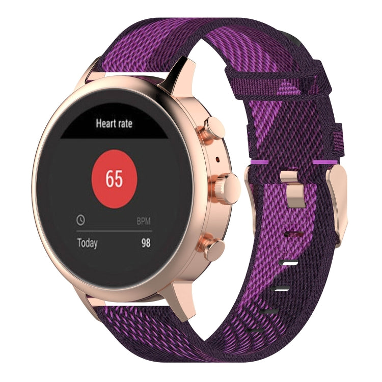 Bracelet de montre en Nylon tissé à rayures de 18mm, pour Sport féminin fossile/Charte HR/Gen 4 Q Venture HR