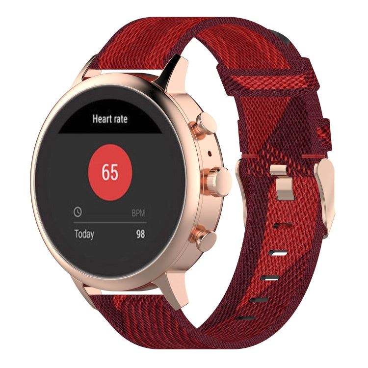 Bracelet de montre en Nylon tissé à rayures de 18mm, pour Sport féminin fossile/Charte HR/Gen 4 Q Venture HR