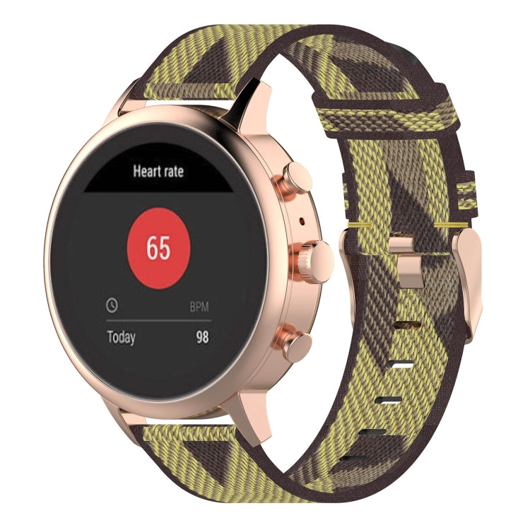 Bracelet de montre en Nylon tissé à rayures de 18mm, pour Sport féminin fossile/Charte HR/Gen 4 Q Venture HR