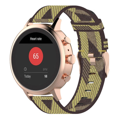 Bracelet de montre en Nylon tissé à rayures de 18mm, pour Sport féminin fossile/Charte HR/Gen 4 Q Venture HR