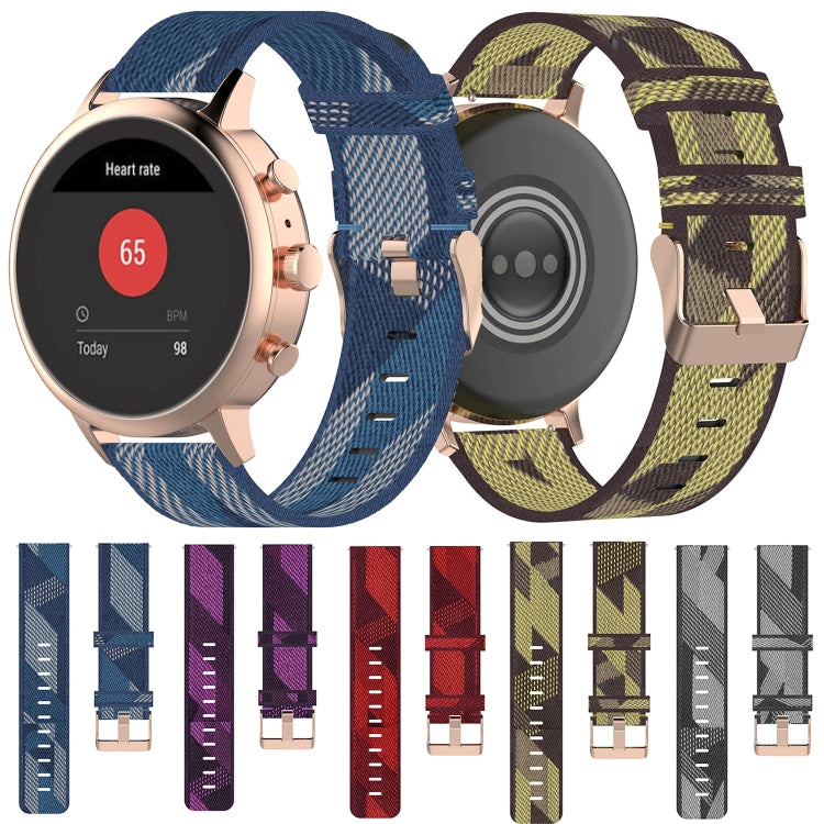 Bracelet de montre en Nylon tissé à rayures de 18mm, pour Sport féminin fossile/Charte HR/Gen 4 Q Venture HR