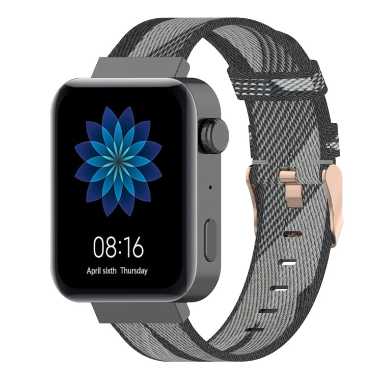 Bracelet de montre en nylon tissé à rayures de 18 mm pour montre Xiaomi Mi, Garmin Vivomove 3s / Vivoactive 4s