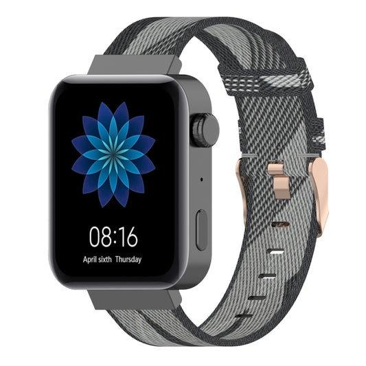 Bracelet de montre en nylon tissé à rayures de 18 mm pour montre Xiaomi Mi, Garmin Vivomove 3s / Vivoactive 4s