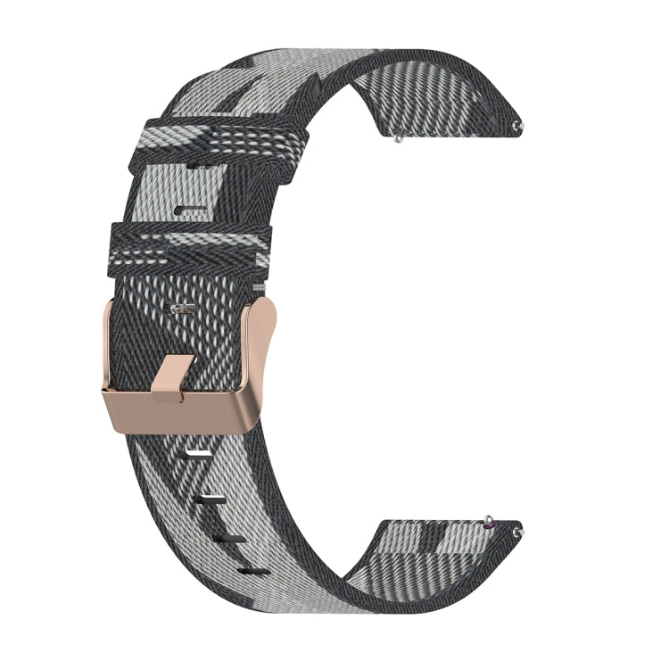 Bracelet de montre en nylon tissé à rayures de 18 mm pour montre Xiaomi Mi, Garmin Vivomove 3s / Vivoactive 4s