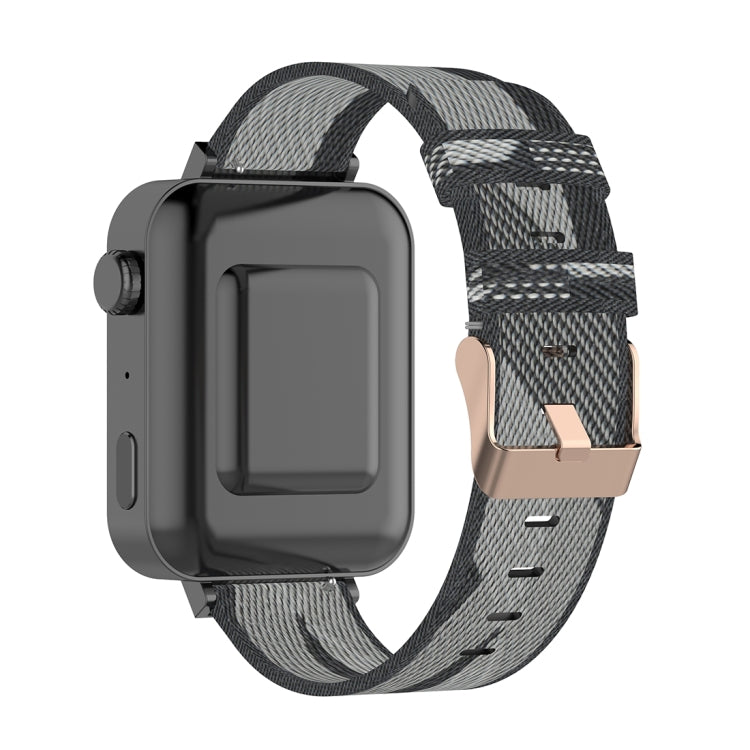 Bracelet de montre en nylon tissé à rayures de 18 mm pour montre Xiaomi Mi, Garmin Vivomove 3s / Vivoactive 4s
