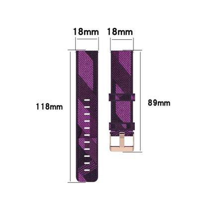 Bracelet de montre en nylon tissé à rayures de 18 mm pour montre Xiaomi Mi, Garmin Vivomove 3s / Vivoactive 4s