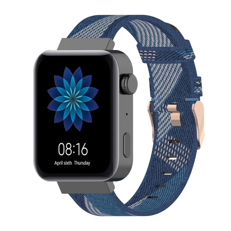 Bracelet de montre en nylon tissé à rayures de 18 mm pour montre Xiaomi Mi, Garmin Vivomove 3s / Vivoactive 4s