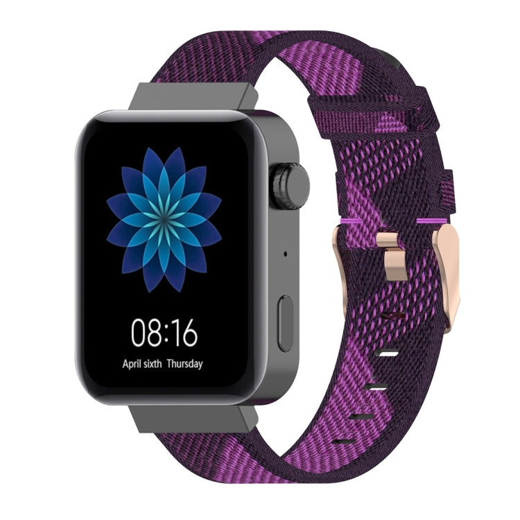 Bracelet de montre en nylon tissé à rayures de 18 mm pour montre Xiaomi Mi, Garmin Vivomove 3s / Vivoactive 4s