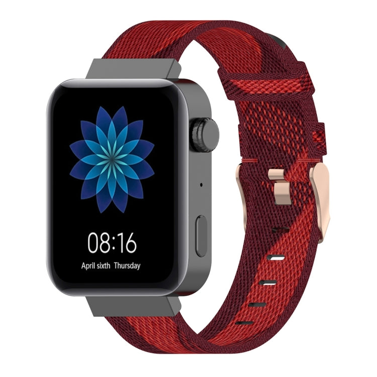 Bracelet de montre en nylon tissé à rayures de 18 mm pour montre Xiaomi Mi, Garmin Vivomove 3s / Vivoactive 4s