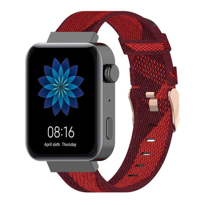 Bracelet de montre en nylon tissé à rayures de 18 mm pour montre Xiaomi Mi, Garmin Vivomove 3s / Vivoactive 4s