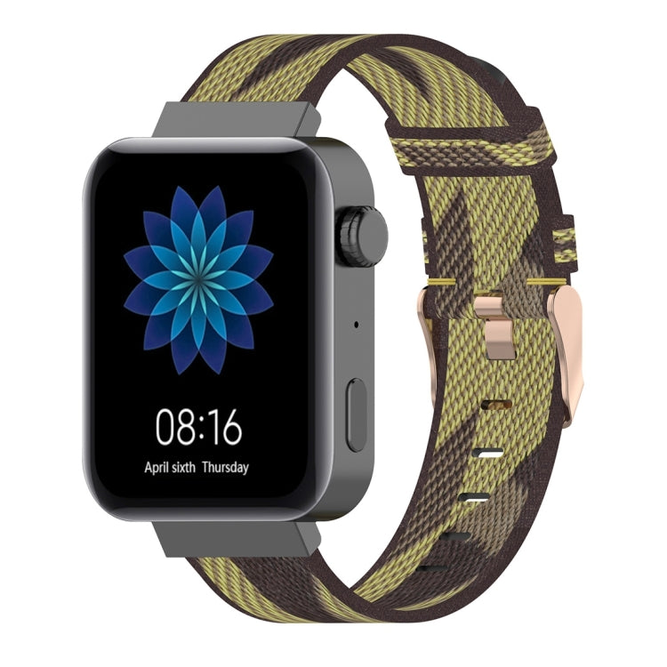 Bracelet de montre en nylon tissé à rayures de 18 mm pour montre Xiaomi Mi, Garmin Vivomove 3s / Vivoactive 4s