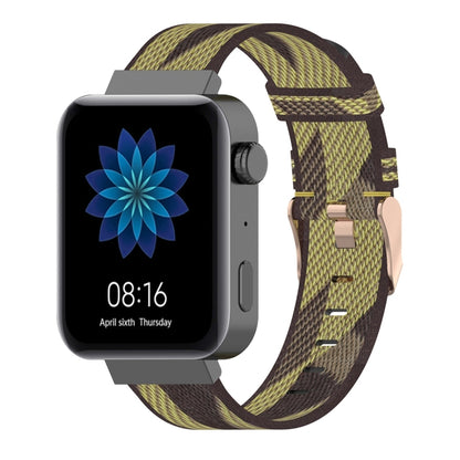 Bracelet de montre en nylon tissé à rayures de 18 mm pour montre Xiaomi Mi, Garmin Vivomove 3s / Vivoactive 4s