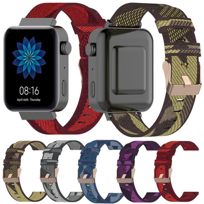 Bracelet de montre en nylon tissé à rayures de 18 mm pour montre Xiaomi Mi, Garmin Vivomove 3s / Vivoactive 4s