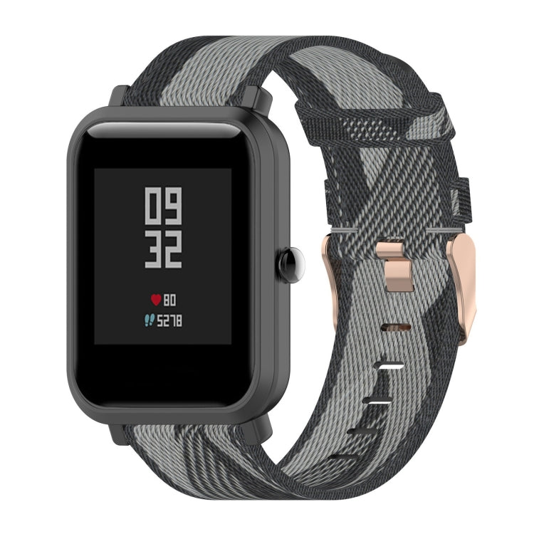 Bracelet de montre en nylon tissé à rayures de 20 mm pour Huami Amazfit GTR 42 mm / GTS / BIP / BIP Lite