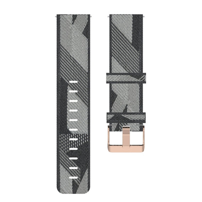 Bracelet de montre en nylon tissé à rayures de 20 mm pour Huami Amazfit GTR 42 mm / GTS / BIP / BIP Lite