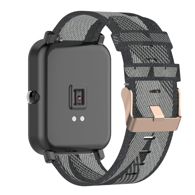 Bracelet de montre en nylon tissé à rayures de 20 mm pour Huami Amazfit GTR 42 mm / GTS / BIP / BIP Lite