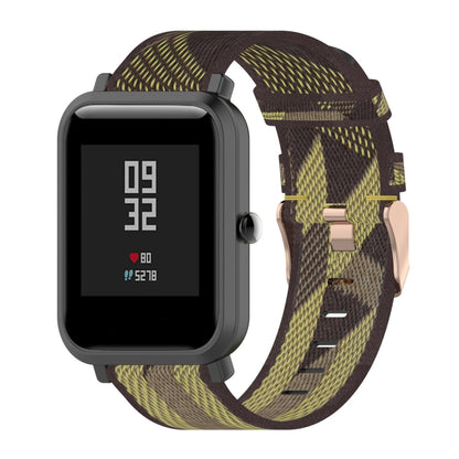 Bracelet de montre en nylon tissé à rayures de 20 mm pour Huami Amazfit GTR 42 mm / GTS / BIP / BIP Lite