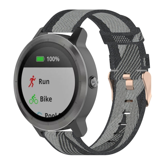 Bracelet de montre en Nylon tissé à rayures de 20mm, pour Garmin Venu, Vivomove 3, Vivoactive 3, Forerunner 245/645