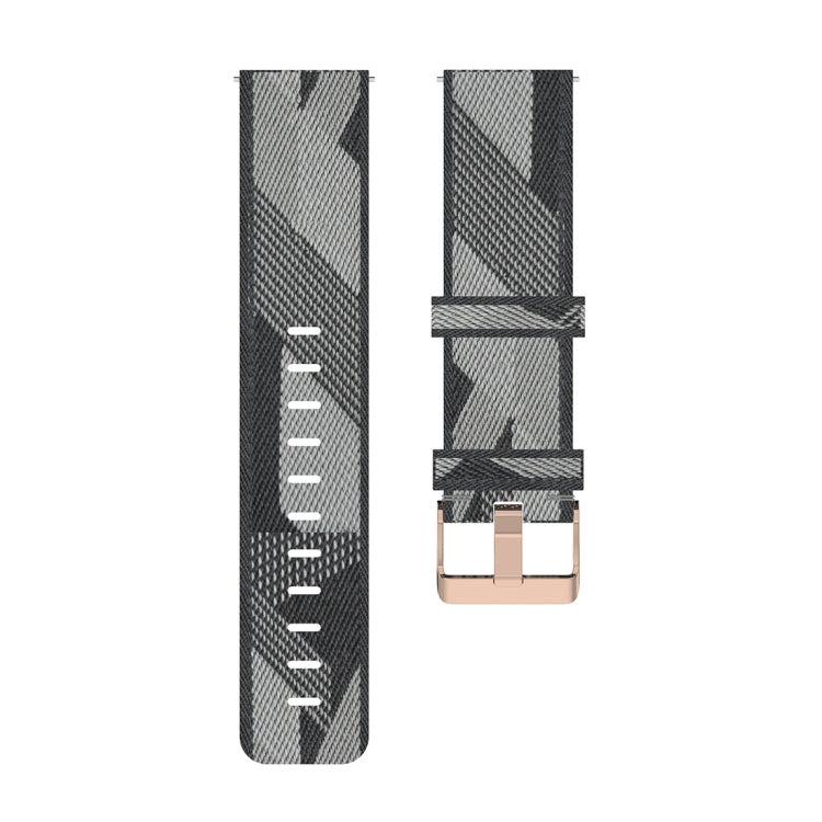 Bracelet de montre en Nylon tissé à rayures de 20mm, pour Garmin Venu, Vivomove 3, Vivoactive 3, Forerunner 245/645