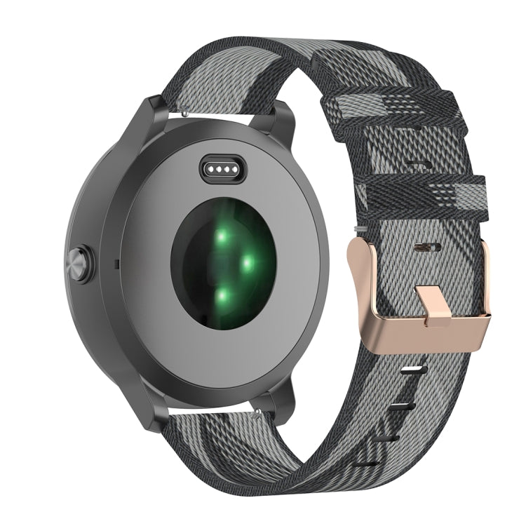 Bracelet de montre en Nylon tissé à rayures de 20mm, pour Garmin Venu, Vivomove 3, Vivoactive 3, Forerunner 245/645