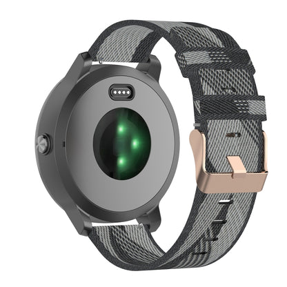 Bracelet de montre en Nylon tissé à rayures de 20mm, pour Garmin Venu, Vivomove 3, Vivoactive 3, Forerunner 245/645