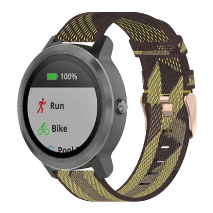 Bracelet de montre en Nylon tissé à rayures de 20mm, pour Garmin Venu, Vivomove 3, Vivoactive 3, Forerunner 245/645